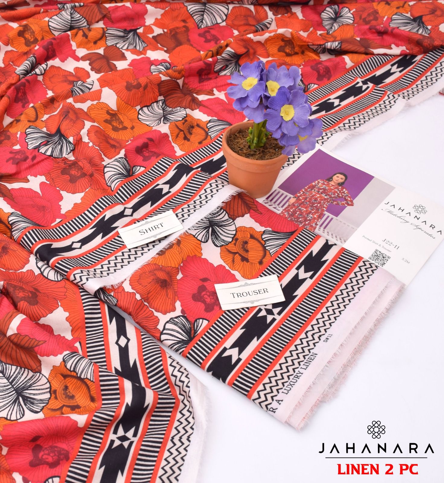 2 pices Linen by JHANARA